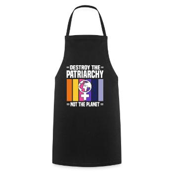 Feminism Equality Women's Power Slogan - Cooking Apron - black - Front - AI Model Male 185 dark (185cm)