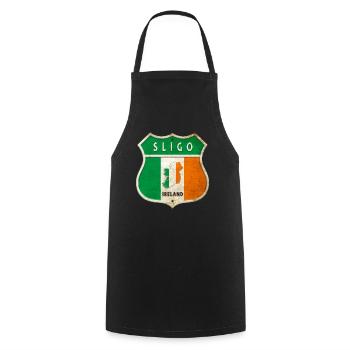 Sligo Ireland Coat of Arms Flags Design - Cooking Apron - black - Front - AI Model Male 185 dark (185cm)