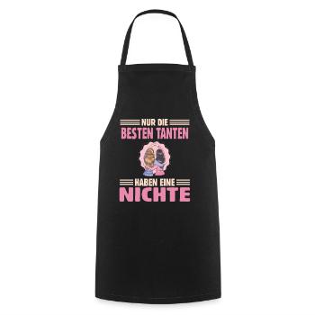 Nur die besten Tanten haben eine Nichte - Kochschürze - Schwarz - Vorne - AI Model Male 185 dark (185cm)