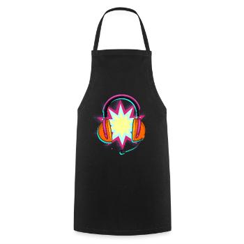 Headphones Pop Art - Cooking Apron - black - Front - AI Model Male 185 dark (185cm)