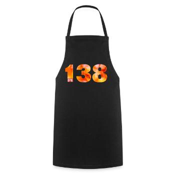 138 BPM - Énergie Pure Élevante - Tablier de cuisine - noir - Devant - AI Model Male 185 dark (185cm)