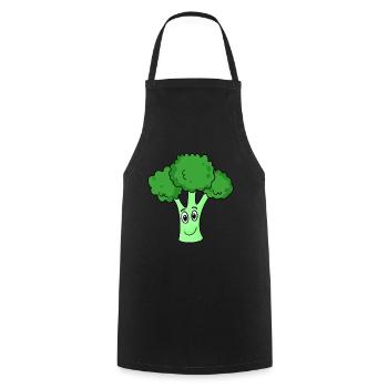 Broccoli - Cooking Apron - black - Front - AI Model Male 185 dark (185cm)