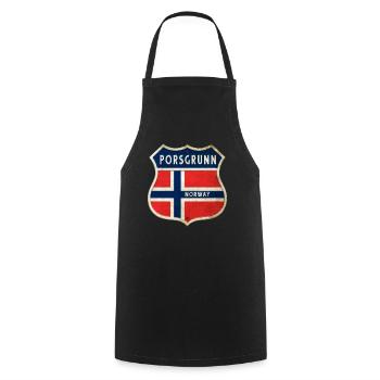 Porsgrunn Norwegen Wappen Flaggen Design - Kochschürze - Schwarz - Vorne - AI Model Male 185 dark (185cm)