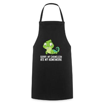 Désolé, mon caméléon a mon - Tablier de cuisine - noir - Devant - AI Model Male 185 dark (185cm)