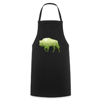 Bison Bison Bison Forest Natural Landscape Gift - Cooking Apron - black - Front - AI Model Male 185 dark (185cm)