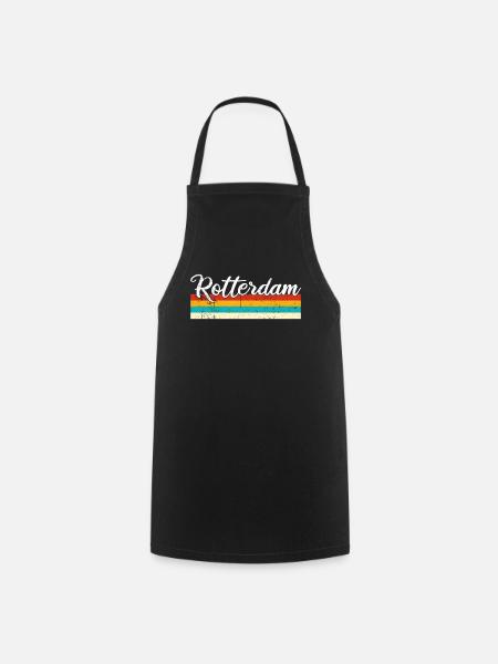 Rotterdam Retro Vintage - Kochschürze - Schwarz