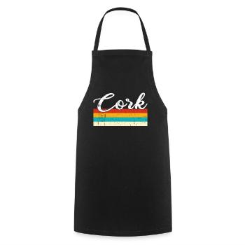 Liège Rétro Vintage - Tablier de cuisine - noir - Devant - AI Model Male 185 dark (185cm)