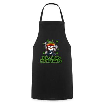 I Took My Meds Today Cannabis THC CBD Ganja - Cooking Apron - black - Front - AI Model Male 185 dark (185cm)