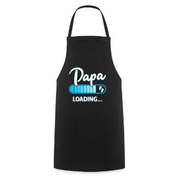 Expectant Dad Loading Pregnancy Father - Cooking Apron - black - Front - AI Model Male 185 dark (185cm)
