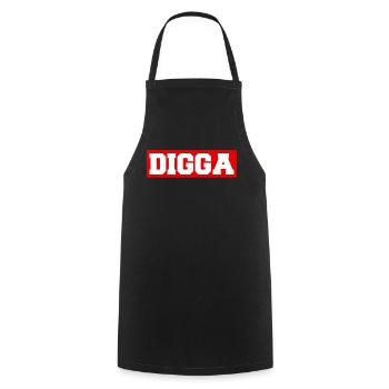 Digga - Kochschürze - Schwarz - Vorne - AI Model Male 185 dark (185cm)