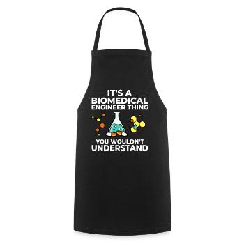 Biomedical Medical Technology Bioengineering - Cooking Apron - black - Front - AI Model Male 185 dark (185cm)