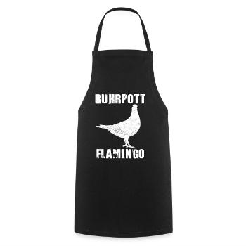 Ruhrpott Flamingo Ruhrgebiet Taube - Kochschürze - Schwarz - Vorne - AI Model Male 185 dark (185cm)