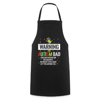 Autism - Cooking Apron - black - Front - AI Model Male 185 dark (185cm)