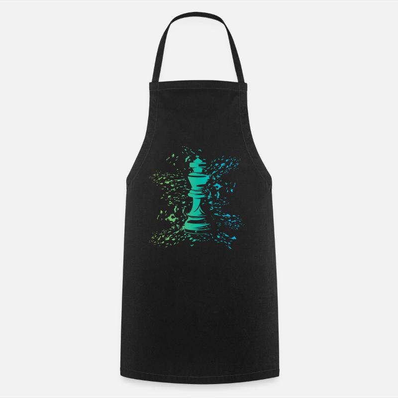 King Chess Symbol Couleurs Blast Club Logo - Tablier de cuisine - noir