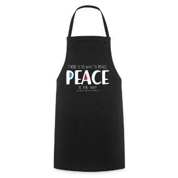 Peace 2 (dark) - Cooking Apron - black - Front - AI Model Male 185 dark (185cm)