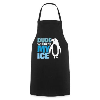 Pinguin Globale Erwärmung Klimawandel - Kochschürze - Schwarz - Vorne - AI Model Male 185 dark (185cm)