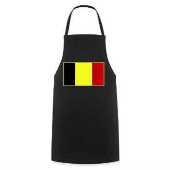 Anpassbare dreifarbige Flagge - Kochschürze - Schwarz - Vorne - AI Model Male 185 dark (185cm)
