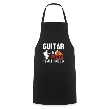 Gitarre, Gittaristen, Akustik Gitarre Bass Musiker - Kochschürze - Schwarz - Vorne - AI Model Male 185 dark (185cm)