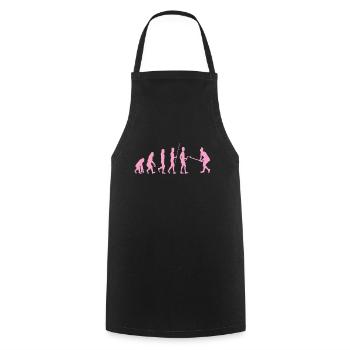 Field Hockey Evolution - Cooking Apron - black - Front - AI Model Male 185 dark (185cm)