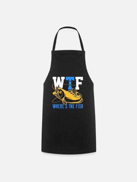Pêche Pêcheur Pêche Pêcheur Poisson Pêche Cadeau de pêche - Tablier de cuisine - noir