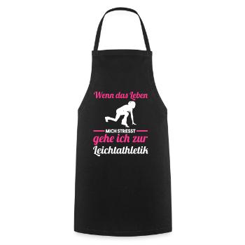 Leichtathletik - Kochschürze - Schwarz - Vorne - AI Model Male 185 dark (185cm)