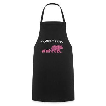 Mamabär Mama Mutter Muttertag Geschenk - Kochschürze - Schwarz - Vorne - AI Model Male 185 dark (185cm)