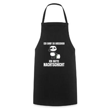 Ich Darf So Aussehen Ich Hatte Nachtschicht Panda - Kochschürze - Schwarz - Vorne - AI Model Male 185 dark (185cm)