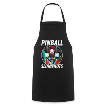 Pinball Slingshots Pinball Machine - Cooking Apron - black - Front - AI Model Male 185 dark (185cm)