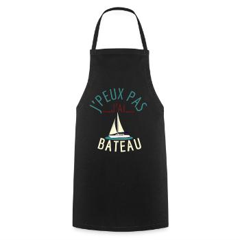 j'peux pas j'ai bateau - Tablier de cuisine - noir - Devant - AI Model Male 185 dark (185cm)