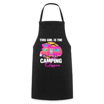 Cette fille est le camping-car Camping Queen - Tablier de cuisine - noir - Devant - AI Model Male 185 dark (185cm)