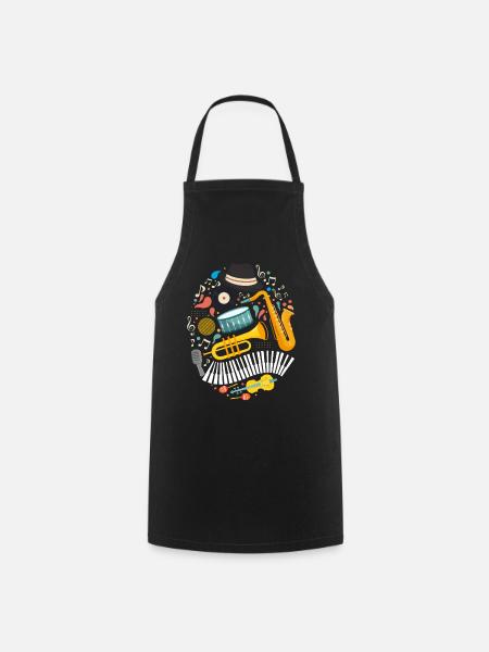 Jazz Tshirt - Kochschürze - Schwarz