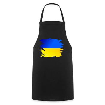 Ukraine Flag Flag - Cooking Apron - black - Front - AI Model Male 185 dark (185cm)