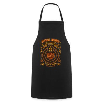 50 ans du 50e anniversaire du Old Balls Club - Tablier de cuisine - noir - Devant - AI Model Male 185 dark (185cm)
