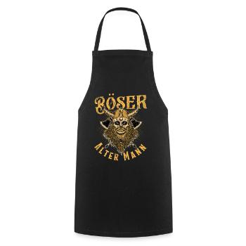 Böser Alter Mann - Kochschürze - Schwarz - Vorne - AI Model Male 185 dark (185cm)