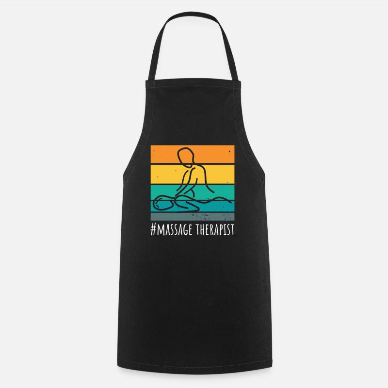 Massage Massage Therapist - Cooking Apron - black