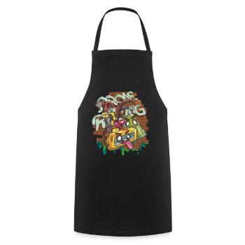 FPV Drone Pilot Freestyle RC Racing Drones - Cooking Apron - black - Front - AI Model Male 185 dark (185cm)