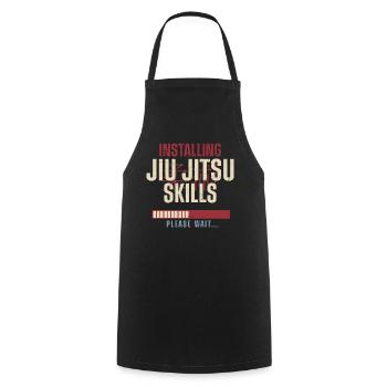 Jiu Jitsu Installation du Jiu-Jitsu - Tablier de cuisine - noir - Devant - AI Model Male 185 dark (185cm)