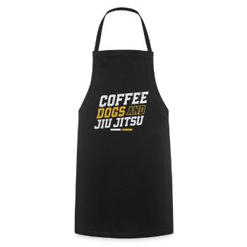 Jiu Jitsu Coffee Dog Coffee Dogs - Cooking Apron - black - Front - AI Model Male 185 dark (185cm)
