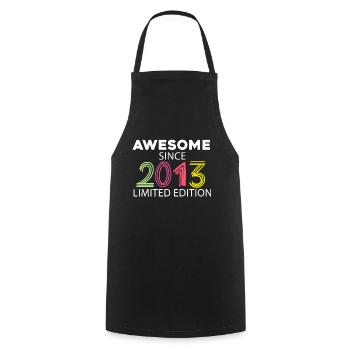 Fantastic since 2013 - Vintage 2013 - Cooking Apron - black - Front - AI Model Male 185 dark (185cm)