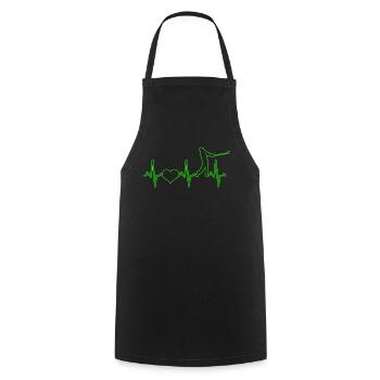 Golf Heartbeat - Cooking Apron - black - Front - AI Model Male 185 dark (185cm)