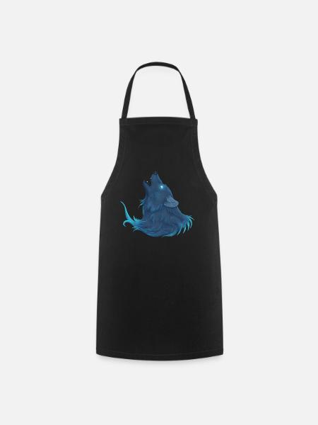 Howling Blue Wolf - Guide Loup Bleu - Tablier de cuisine - noir