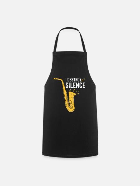 Jazz Geschenk Saxophon Musik Instrument Blasmusik - Kochschürze - Schwarz