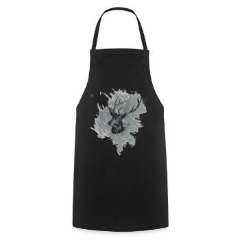 Hirschkopf Magnificent specimen new - Cooking Apron - black - Front - AI Model Male 185 dark (185cm)