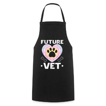 Future Veterinarian Veterinarian Veterinarian - Cooking Apron - black - Front - AI Model Male 185 dark (185cm)