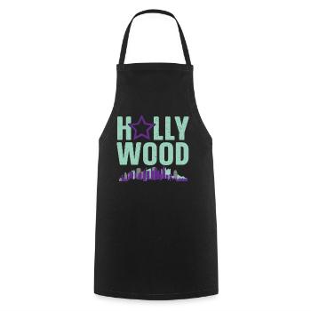 Hollywood America USA Vacation Travel Tourist - Cooking Apron - black - Front - AI Model Male 185 dark (185cm)