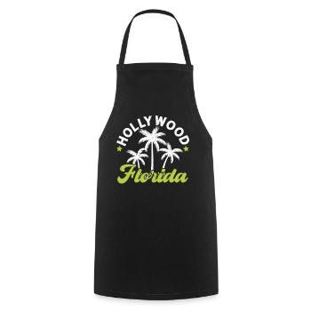 Hollywood Floride États-Unis Voyage de vacances - Tablier de cuisine - noir - Devant - AI Model Male 185 dark (185cm)