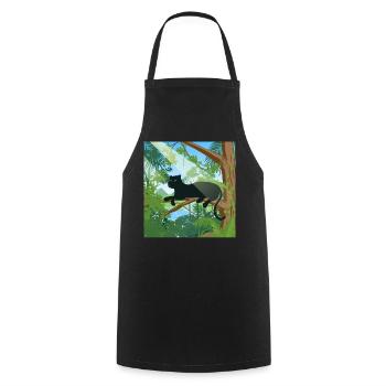 Jungle - Cooking Apron - black - Front - AI Model Male 185 dark (185cm)
