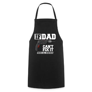 If Dad Can't Fix Father's Day - Cooking Apron - black - Front - AI Model Male 185 dark (185cm)