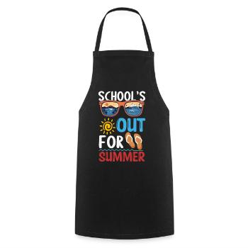 Retro Last Day Of School Schools Out For Summer - Cooking Apron - black - Front - AI Model Male 185 dark (185cm)