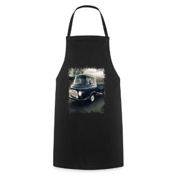 Barkas Flatbed GDR Transporter | Millésime - Tablier de cuisine - noir - Devant - AI Model Male 185 dark (185cm)